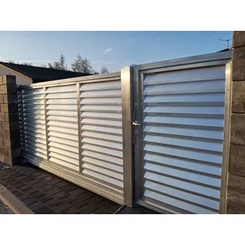 Plot FL BRÁNY Posuvná brána STANDARD, šířka 350 cm, výška 100 cm, bez lakování rámu, výplň Office bez laku