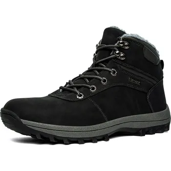 Pánská zimní obuv Kotníkové boty zimní se šněrováním a kožešinovou podšívkou Barva: Černá, Velikost: 41