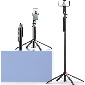 Stativ ULANZI Bluetooth selfie tyč se stativem, panorama otáčením a steadycam madlem, pro mobil i akční kamery