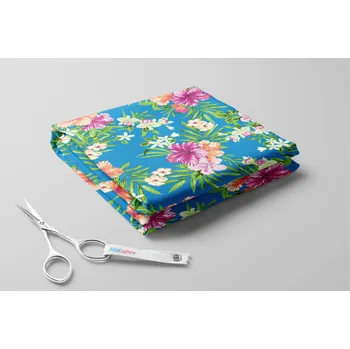 Softshell zimní, Květy ibišku Barva: Tyrkysová