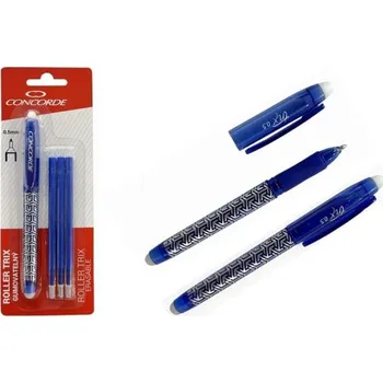 Roller CONCORDE Trix gumovatelný, 0,5 mm, modrý + 3 ks náplně