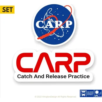 Samolepící dekorace 4anglersdesign Rybářská samolepka na auto NASA carp double