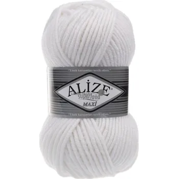 Příze Alize Superlana maxi 55 bílá