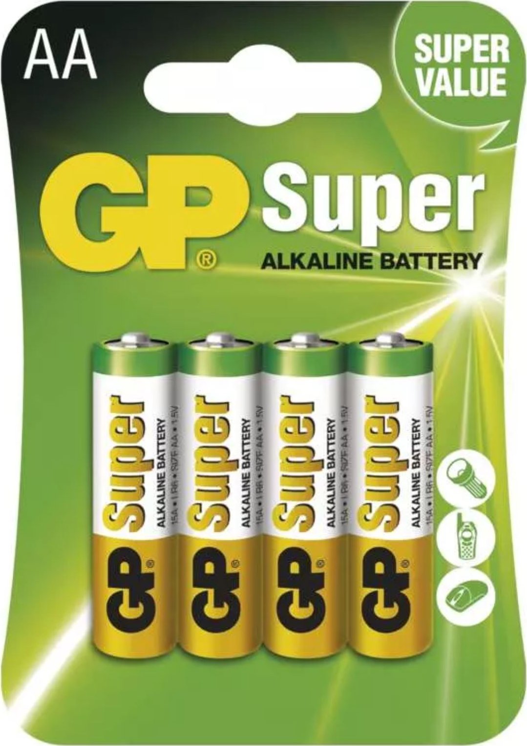 GP Batteries Alkalická baterie GP Super AA (LR6) 4 ks