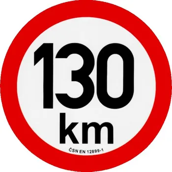 Auto-moto Autolamp Rychlostní samolepka 130 km, průměr 200 mm, REFLEXNÍ