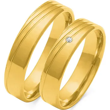 Prsten SOFIA zlatý dámský snubní prsten ZSO-133WYG-CZ