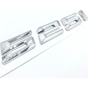 Znak automobilu 525i nápis nový styl - chromový