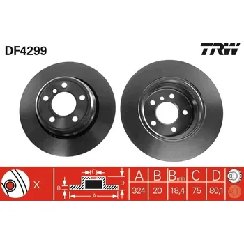 Brzdový kotouč Brzdový kotouč TRW (DF4299)