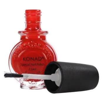 Přípravek na nehty KONAD lak, červený 11ml