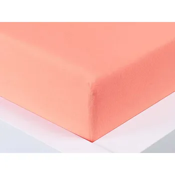Prostěradlo XPOSE® Jersey prostěradlo Exclusive - lososové 200x200 cm, Jersey + Prodloužená možnost vrácení zboží do 50 dnů