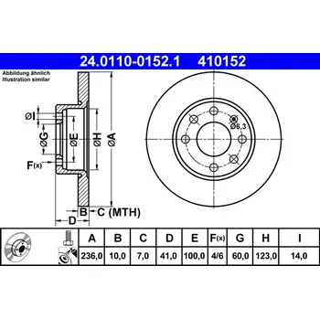 Brzdový kotouč Brzdový kotouč ATE 24.0110-0152.1