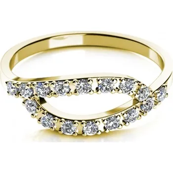 Šperk Couple, Elegantní prsten Emma I, žluté zlato se zirkony, vel. 53, prům. 16.9 mm, 585-68-1-0555.0Z00.0.53.001