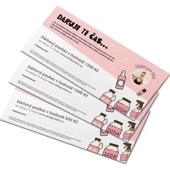 Univerzální čisticí prostředek Úklid pro klid Elektronický dárkový poukaz - daruj čas (posíláme on-line) Dárkový poukaz: 500 Kč