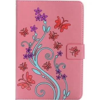 Pouzdro na tablet Butterfly knížkové pouzdro z PU kůže na iPad mini, iPad mini 2, iPad mini 3 - rose