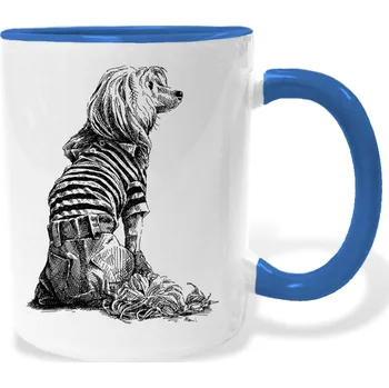 Hrnek - Pes v oblečku Barva: Modrá