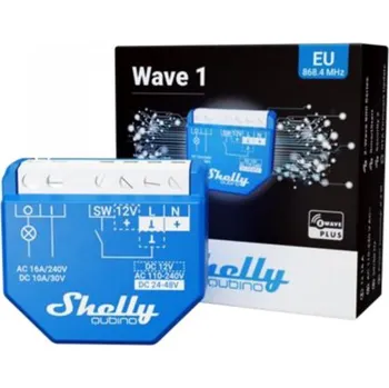 Centrální jednotka pro chytrou domácnost Shelly Qubino Wave 1 - spínací modul 1x 16A (Z-Wave)