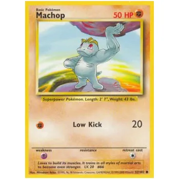 Karetní hra Pokémon BS 052/102 Machop - Base Set Stav: Excellent