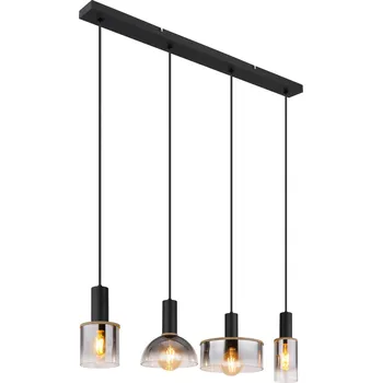 Globo 15551-4H | CLASSIS závěsné svítidlo | 4x E27 | černá | Š: 105 cm |