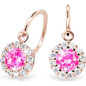 Náušnice Cutie Jewellery Dětské náušnice z růžového zlata C2745R-Tcf Red