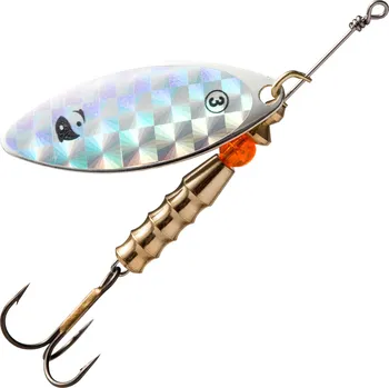 Umělá nástraha CAPERLAN Rotační třpytka na lov dravých ryb Taro #3 holografická ŠEDÁ