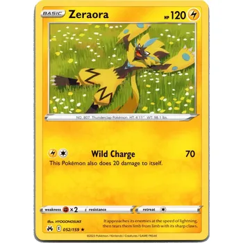 Společenská hra Pokémon karta Zeraora 52/159 - Crown Zenith