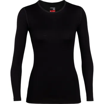 dámské merino triko dlouhý rukáv ICEBREAKER Wmns 260 Tech LS Crewe, Black velikost: XL