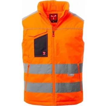 pracovní vesta PAYPER TASK HiVis zateplená vesta Oranžová/Navy - v. XL