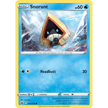 Sběratelská karetní hra Pokémon karta Snorunt 034/159 - Crown Zenith