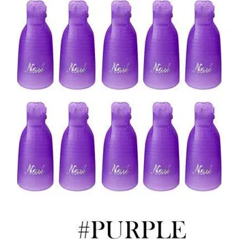 Klipy na odstraňování gelového laku na nehty - fialová - 10ks