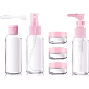 Organizér na kosmetiku Cestovní sada prázdných lahviček na kosmetiku 7ks Barva: růžová