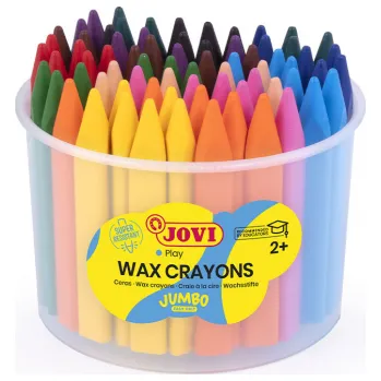 Kresba Voskové pastelky JOVI trojhranné - 72 ks / v kelímku