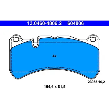 Brzdová destička Sada brzdových destiček, kotoučová brzda ATE 13.0460-4806.2