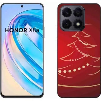 Pouzdro na mobilní telefon Gelový kryt mmCase na mobil Honor X8a - kreslený vánoční stromek
