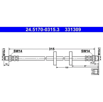 Brzdová hadice Brzdová hadice ATE 24.5170-0315.3