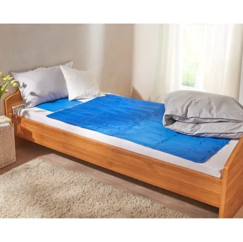 Chladící podložka na matraci z polyesteru 90 x 140 cm modrá