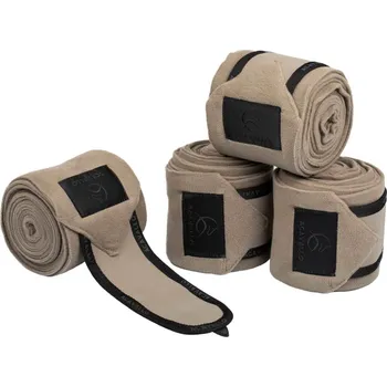 Ochrana nohy a ocasu ACAVALLO Bandáže fleecové Acavallo, 4 ks, 3,8 m, terra/black