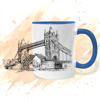 Hrnek -Tower Bridge Barva: Modrá