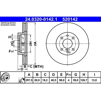 Brzdový kotouč Brzdový kotouč ATE 24.0320-0142.1
