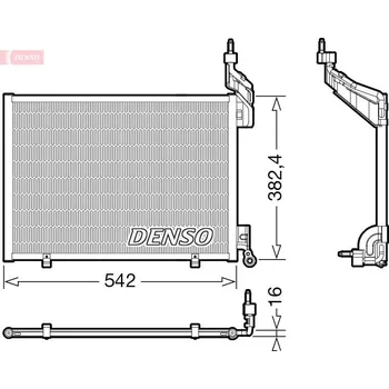 Výparník klimatizace Kondenzátor, klimatizace DENSO DCN10048