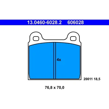 Brzdová destička Sada brzdových destiček, kotoučová brzda ATE 13.0460-6028.2