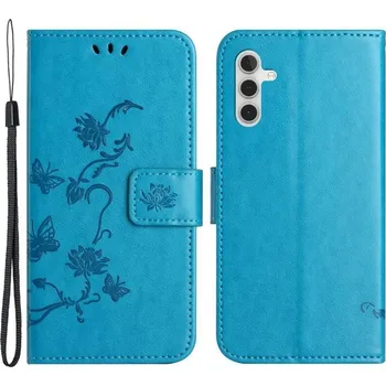 Pouzdro na mobilní telefon Flower knížkové pouzdro na Samsung Galaxy A34 5G - modré