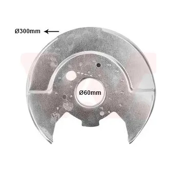 Brzdový kotouč Ochranný plech proti rozstřikování, brzdový kotouč VAN WEZEL 3352373