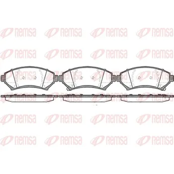 Brzdová destička Sada brzdových destiček, kotoučová brzda REMSA 0641.02