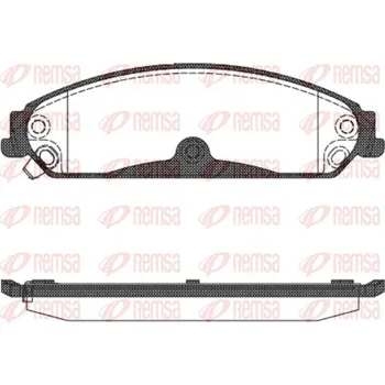 Brzdová destička Sada brzdových destiček, kotoučová brzda REMSA 1128.04
