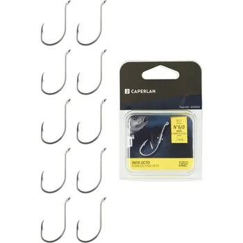 Rybářský háček CAPERLAN Háček s očkem na mořský rybolov Hook Inox Octopus Eye 6/0