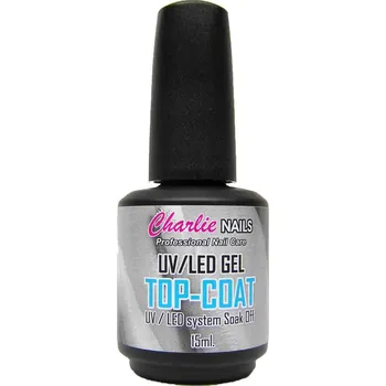 Charlie UV/LED Gel lak na nehty -Top coat 15ml. (poslední krok)