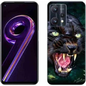 Náhradní kryt pro mobilní telefon Gelový kryt mmCase na mobil Realme 9 Pro 5G - rozzuřený černý panter