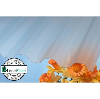 Polykarbonátová deska LANIT PLAST MARLON CSE FR TR 76/16 polykarbonátová deska - čirá 1,06x2m PK843-251