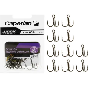 Rybářský háček CAPERLAN Trojháček Hook Triple Black Nickel 8