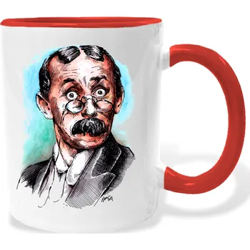 Hrnek - Vlasta Burian Barva: Červená